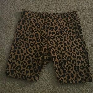 cheetah print biker shorts size L